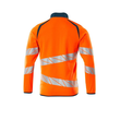 Sweatshirt mit Reißverschluss,modern  Fit / Gr. L, Hi-vis  Orange/Dunkelpetroleum Produktbild Additional View 1 S