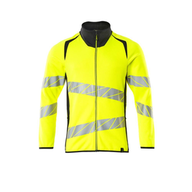 Sweatshirt mit Reißverschluss,modern  Fit / Gr. L, Hi-vis Gelb/Schwarzblau Produktbild