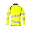 Sweatshirt mit Reißverschluss,modern  Fit / Gr. 4XL, Hi-vis  Gelb/Dunkelpetroleum Produktbild Additional View 1 S