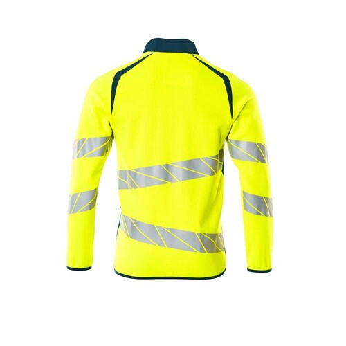 Sweatshirt mit Reißverschluss,modern  Fit / Gr. 4XL, Hi-vis  Gelb/Dunkelpetroleum Produktbild Additional View 1 L