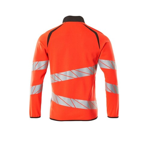 Sweatshirt mit Reißverschluss,modern  Fit / Gr. 4XL, Hi-vis  Rot/Dunkelanthrazit Produktbild Additional View 1 L