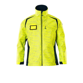 Soft Shell Jacke mit Reflexeffekte /  Gr. XL, Hi-vis Gelb/Schwarzblau Produktbild