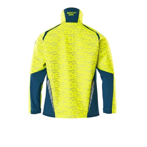 Soft Shell Jacke mit Reflexeffekte /  Gr. 3XL, Hi-vis Gelb/Dunkelpetroleum Produktbild Additional View 1 L