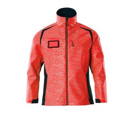 Soft Shell Jacke mit Reflexeffekte /  Gr. L, Hi-vis Rot/Schwarzblau Produktbild