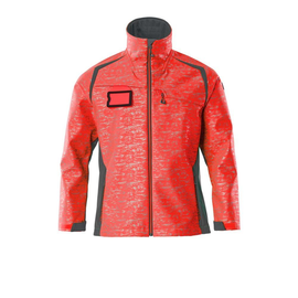 Soft Shell Jacke mit Reflexeffekte /  Gr. L, Hi-vis Rot/Dunkelanthrazit Produktbild