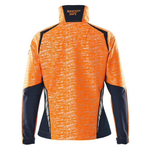 Soft Shell Jacke, Reflexeffekte, Damen  / Gr. 4XL, Hi-vis Orange/Schwarzblau Produktbild Additional View 1 L