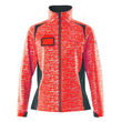 Soft Shell Jacke, Reflexeffekte, Damen  / Gr. 4XL, Hi-vis Rot/Schwarzblau Produktbild