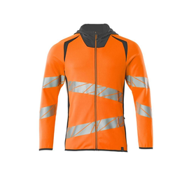 Sweatshirt mit Kapuze, moderne Passform  Kapuzensweatshirt / Gr. L, Hi-vis  Orange/Dunkelanthrazit Produktbild