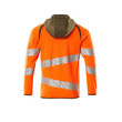 Sweatshirt mit Kapuze, moderne Passform  Kapuzensweatshirt / Gr. XS, Hi-vis  Orange/Moosgrün Produktbild Additional View 1 S