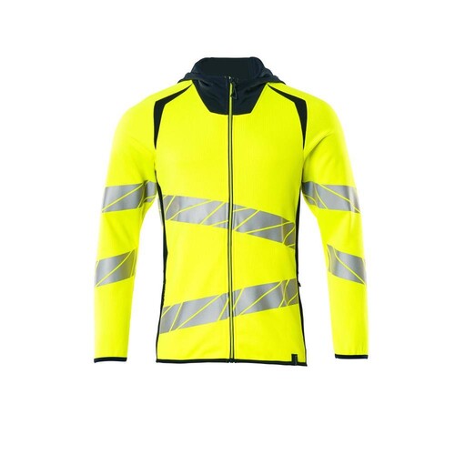 Sweatshirt mit Kapuze, moderne Passform  Kapuzensweatshirt / Gr. L, Hi-vis  Gelb/Schwarzblau Produktbild