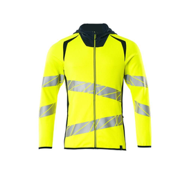 Sweatshirt mit Kapuze, moderne Passform  Kapuzensweatshirt / Gr. XS, Hi-vis  Gelb/Schwarzblau Produktbild