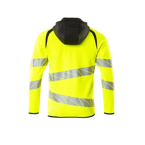 Sweatshirt mit Kapuze, moderne Passform  Kapuzensweatshirt / Gr. M, Hi-vis  Gelb/Schwarz Produktbild Additional View 1 L