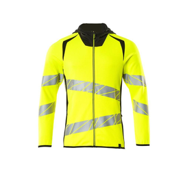 Sweatshirt mit Kapuze, moderne Passform  Kapuzensweatshirt / Gr. XS, Hi-vis  Gelb/Schwarz Produktbild