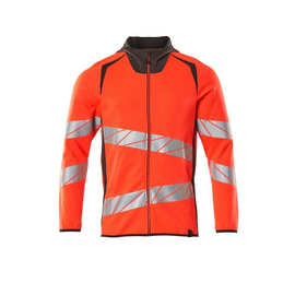 Sweatshirt mit Kapuze, moderne Passform  Kapuzensweatshirt / Gr. XS, Hi-vis  Rot/Dunkelanthrazit Produktbild