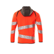 Sweatshirt mit Kapuze, moderne Passform  Kapuzensweatshirt / Gr. XS, Hi-vis  Rot/Dunkelanthrazit Produktbild Additional View 1 S