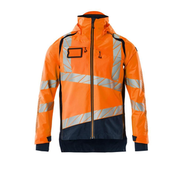 Hard Shell Jacke mit leichtem Futter /  Gr. 4XL, Hi-vis Orange/Schwarzblau Produktbild