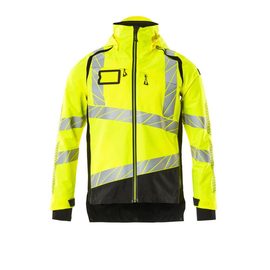 Hard Shell Jacke mit leichtem Futter /  Gr. 4XL, Hi-vis Gelb/Schwarz Produktbild