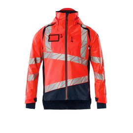 Hard Shell Jacke mit leichtem Futter /  Gr. L, Hi-vis Rot/Schwarzblau Produktbild
