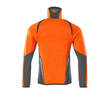 Fleecepullover mit kurzem  Reißverschluss Microfleecejacke / Gr.  L, Hi-vis Orange/Dunkelanthrazit Produktbild Additional View 1 S
