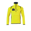 Fleecepullover mit kurzem  Reißverschluss Microfleecejacke / Gr.  M, Hi-vis Gelb/Schwarzblau Produktbild