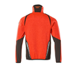 Fleecepullover mit kurzem  Reißverschluss Microfleecejacke / Gr.  5XL, Hi-vis Rot/Schwarzblau Produktbild Additional View 1 S
