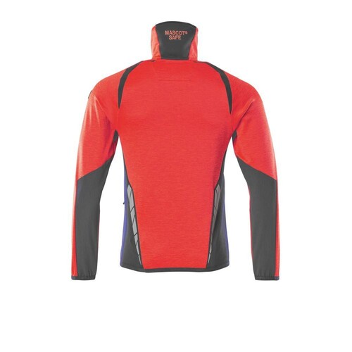 Fleecepullover mit kurzem  Reißverschluss Microfleecejacke / Gr.  3XL, Hi-vis Rot/Dunkelanthrazit Produktbild Additional View 1 L