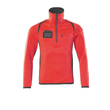 Fleecepullover mit kurzem  Reißverschluss Microfleecejacke / Gr.  M, Hi-vis Rot/Dunkelanthrazit Produktbild
