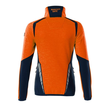 Fleecepullover mit kurzem Zipper, Damen  Microfleecejacke / Gr. 3XL, Hi-vis  Orange/Schwarzblau Produktbild Additional View 1 S