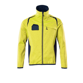 Fleecepullover mit Reißverschluss  Microfleecejacke / Gr. L, Hi-vis  Gelb/Schwarzblau Produktbild