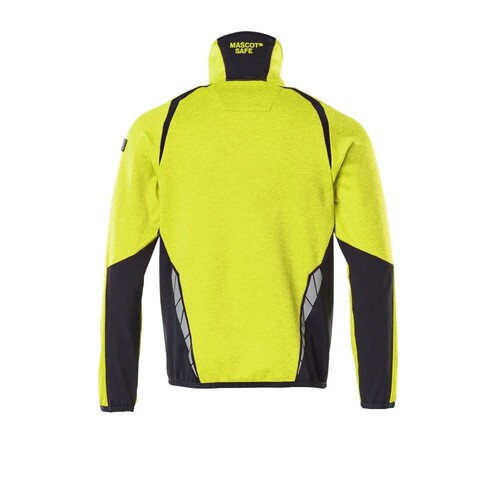 Fleecepullover mit Reißverschluss  Microfleecejacke / Gr. L, Hi-vis  Gelb/Schwarz Produktbild Additional View 1 L