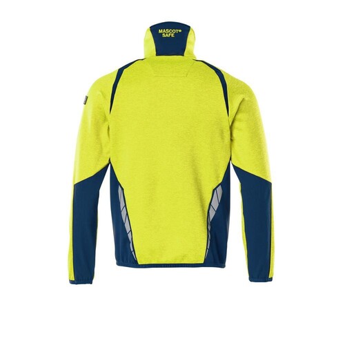 Fleecepullover mit Reißverschluss  Microfleecejacke / Gr. 5XL, Hi-vis  Gelb/Dunkelpetroleum Produktbild Additional View 1 L