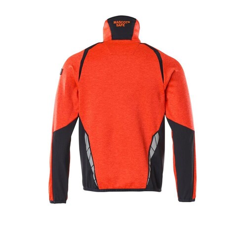 Fleecepullover mit Reißverschluss  Microfleecejacke / Gr. 2XL, Hi-vis  Rot/Schwarzblau Produktbild Additional View 1 L