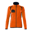 Fleecepullover mit Reißverschluss,  Damen Microfleecejacke / Gr. M, Hi-vis  Orange/Schwarzblau Produktbild