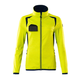 Fleecepullover mit Reißverschluss,  Damen Microfleecejacke / Gr. M, Hi-vis  Gelb/Schwarzblau Produktbild