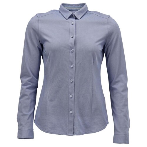 Hemd, moderne Damenpassform, Stretch  Damenbluse / Gr. 34, Hellblau Produktbild Front View L
