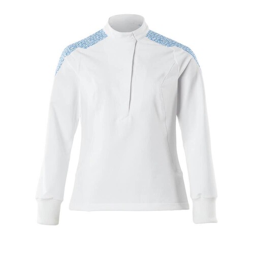 Schlupfkasack, Damen, ULTIMATE STRETCH  Schlupfskasack / Gr. L, Weiß/Azurblau Produktbild Front View L