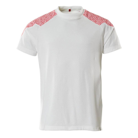 T-Shirt, Kurzarm / Gr. 6XL,  Weiß/Verkehrsrot Produktbild