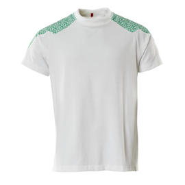 T-Shirt, Kurzarm / Gr. 6XL,  Weiß/Grasgrün Produktbild