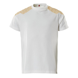 T-Shirt, Kurzarm / Gr. 4XL,  Weiß/Currygelb Produktbild