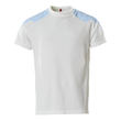 T-Shirt, Kurzarm / Gr. L, Weiß/Azurblau Produktbild