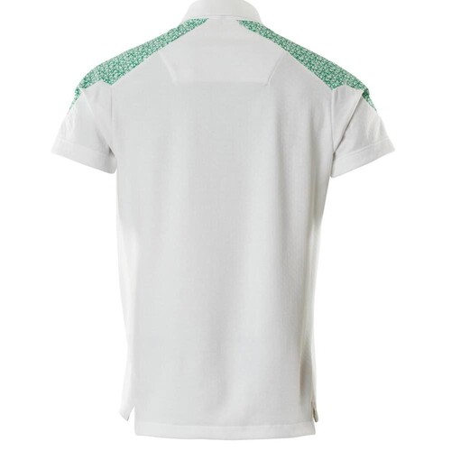 Polo-Shirt, Kurzarm / Gr. 6XL,  Weiß/Grasgrün Produktbild Additional View 1 L