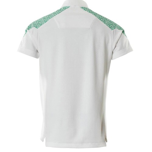 Polo-Shirt, Kurzarm / Gr. S,  Weiß/Grasgrün Produktbild Additional View 1 L