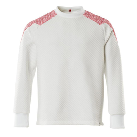 Sweatshirt / Gr. L, Weiß/Verkehrsrot Produktbild