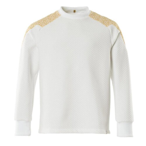 Sweatshirt / Gr. M, Weiß/Currygelb Produktbild Front View L