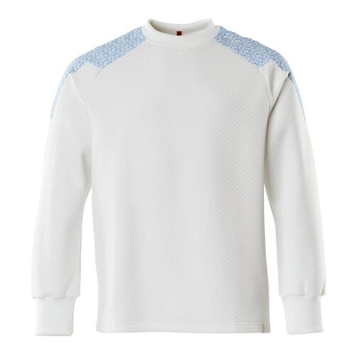 Sweatshirt / Gr. 2XL, Weiß/Azurblau Produktbild