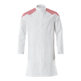 Mantel, ULTIMATE STRETCH Kittel / Gr.  4XL, Weiß/Verkehrsrot Produktbild