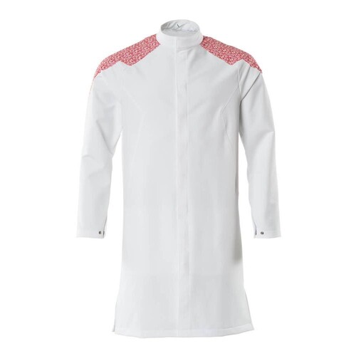 Mantel, ULTIMATE STRETCH Kittel / Gr.  4XL, Weiß/Verkehrsrot Produktbild