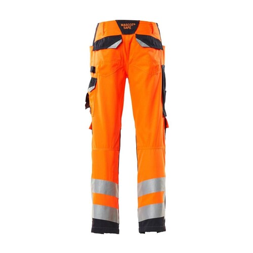 Hose mit Knietaschen / Gr. 90C49,  Hi-vis Orange/Schwarzblau Produktbild Additional View 1 L