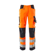 Hose mit Knietaschen / Gr. 90C62,  Hi-vis Orange/Schwarzblau Produktbild