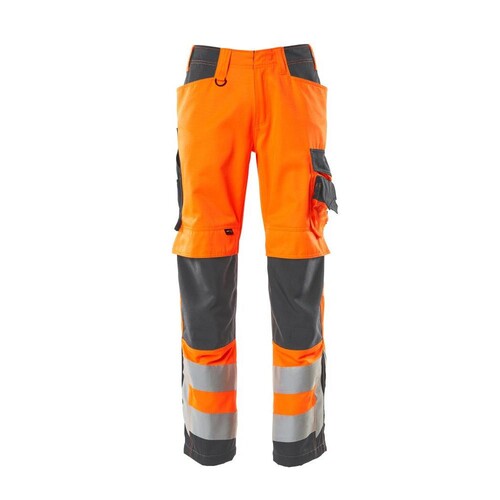 Hose mit Knietaschen / Gr. 76C48,  Hi-vis Orange/Dunkelanthrazit Produktbild Front View L